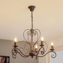 Luminex Mauro chandelier, 5-bulb