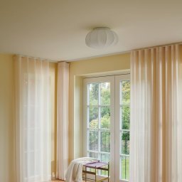 Nordlux Aeron ceiling light, textile, white, diameter 40 cm