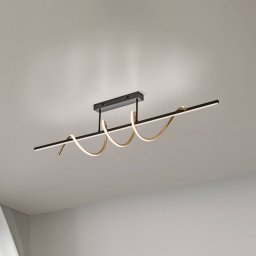 JUST LIGHT. GmbH JUST LIGHT. Emanda LED ceiling light, iron, black-brass