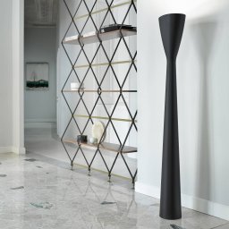 Luceplan Carrara LED uplighter floor lamp with a dimmer, black
