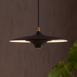 LOOM DESIGN LED pendant light Moja, Ø 42 cm, black