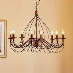 ONLI Fiamma Marrone 8-bulb chandelier without lampshades