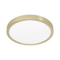 EGLO LED surface-mounted panel Fueva 5 IP20 830 brass Ø28.5cm