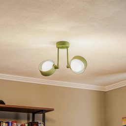 Argon Mado ceiling light, 2-bulb, green