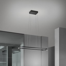 Knapstein Elin LED pendant light, black, gesture control