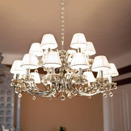 ORION 18-light chandelier Crystal Design, chrome