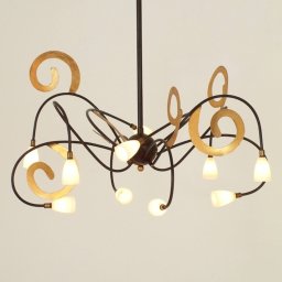 Holländer Extravagant LED hanging light Lunapark, brown-gold
