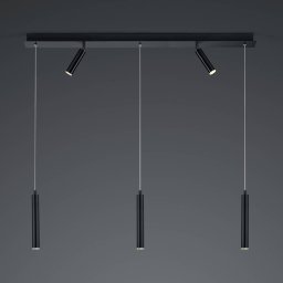 HELL Tom LED pendant light, 5-bulb, black