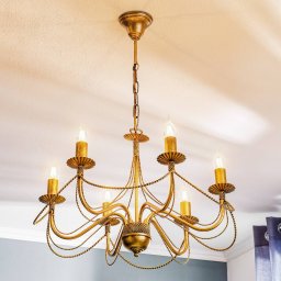 EMIBIG LIGHTING Tori 6 chandelier, 6-bulb, gold