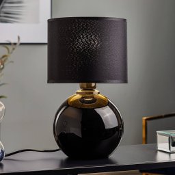 TK Lighting Palla table lamp, Ø 20 cm, black/gold