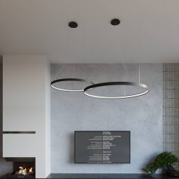 SOLLUX LIGHTING LED pendant light Rio 110 horizontal 4,000K black
