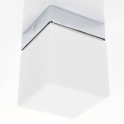 Helestra Keto LED ceiling light, cube, chrome