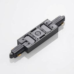 Lindby Linaro central power feed, black, single-circuit track lighting system