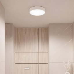 TEMAR LIGHTING Cleo ceiling light, Ø 20 cm, IP54, white, metal, E27