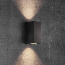 Nordlux Canto Maxi Kubi 2 Seaside outdoor wall lamp, black GU10 17 cm