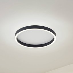 Lucande LED ceiling light Rotundo, Ø 40 cm, black, dimmable
