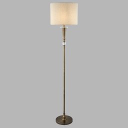 Searchlight Oscar floor lamp with linen-look lampshade