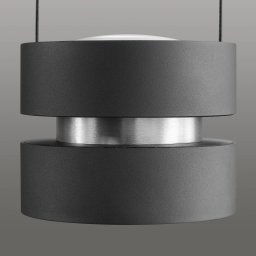 Brilliant LED hanging light Glow-Sphere, length 112 cm, black, metal