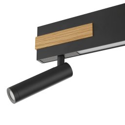 Brilliant LED ceiling spotlight Streamline, length 60 cm, black, 2-bulb.