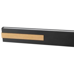 Brilliant LED pendant light Streamline, length 130 cm, black, metal