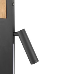 Brilliant LED floor lamp Streamline, height 145 cm, black, reading light