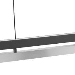 Brilliant LED pendant light Pulse, length 120 cm, black, metal
