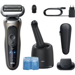 Braun Series 7 72-C7200cc Electric Shaver with a cleaning and charging station Gold 1 pc