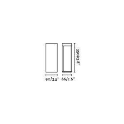 FARO BARCELONA Cerler LED pedestal light, anthracite, 35 cm, IP65, CCT