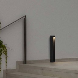 FARO BARCELONA Cerler LED pedestal light, anthracite, 60 cm, metal, IP65, CCT