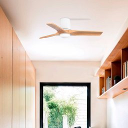 FARO BARCELONA LED ceiling fan Heywood S, DC, quiet, Ø 90 cm, CCT