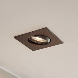 Prios recessed light Fibur, matt bronze, 9 cm, GU10