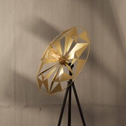 EGLO Castanuelo floor lamp, black/gold