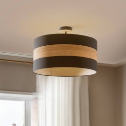 Eko-Light Terra ceiling light made of wood and textile, black
