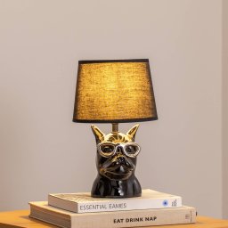 ONLI Table lamp Biagio, black, ceramic, 29 cm high, E14
