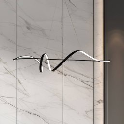 Milagro Lighting Sash LED pendant light, metal, black, 4,000 K