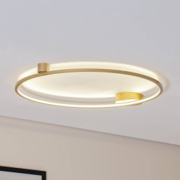 Milagro Lighting Saturno LED ceiling light, gold, Ø 80 cm, metal, 4,000 K