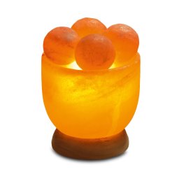 Wagner Life Salt crystal bowl with massage balls, round