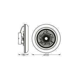 OSRAM SMART+ WiFi LED ceiling fan ROUND white quiet 55cm