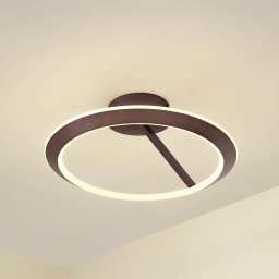 Lucande Eldra LED ceiling light, coffee brown, Ø 55 cm, CCT
