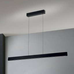 ORION LED hanging light Tara, black, length 120 cm, aluminium/steel