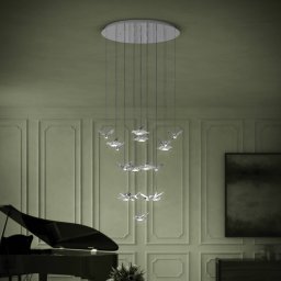 EGLO Stars Of Light LED pendant lamp Paratebueno chrome round 17-fl.