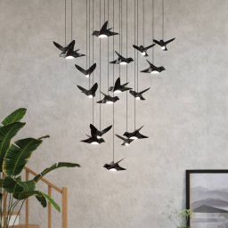 EGLO Stars Of Light LED pendant lamp Paratebueno black round 17fl