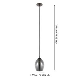 EGLO Stars Of Light Estanys pendant light, black, 1-bulb
