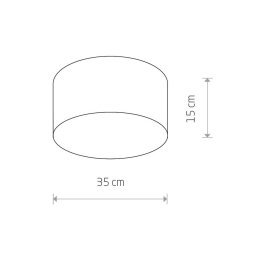 Nowodvorski Lighting Cameron ceiling light, grey, Ø 35 cm