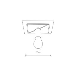 Nowodvorski Lighting Coba Antique I ceiling light, wood, 1-bulb