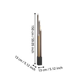 EGLO Stars Of Light LED floor lamp Estanterios, 5-bulb