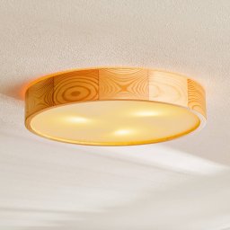 TEMAR LIGHTING Cleo ceiling light, Ø 47.5cm, 4-bulb, pine wood, E27