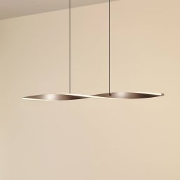 Lindby LED pendant light Jaren, black/brown, 100 cm, CCT