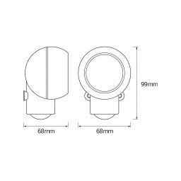 OSRAM SPYLUX LED wall light, white, sensor, battery, mobile