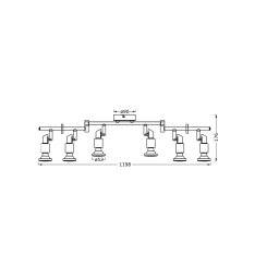OSRAM ceiling spotlight, white, 6-bulb, metal, GU10 LED 927 dimmable